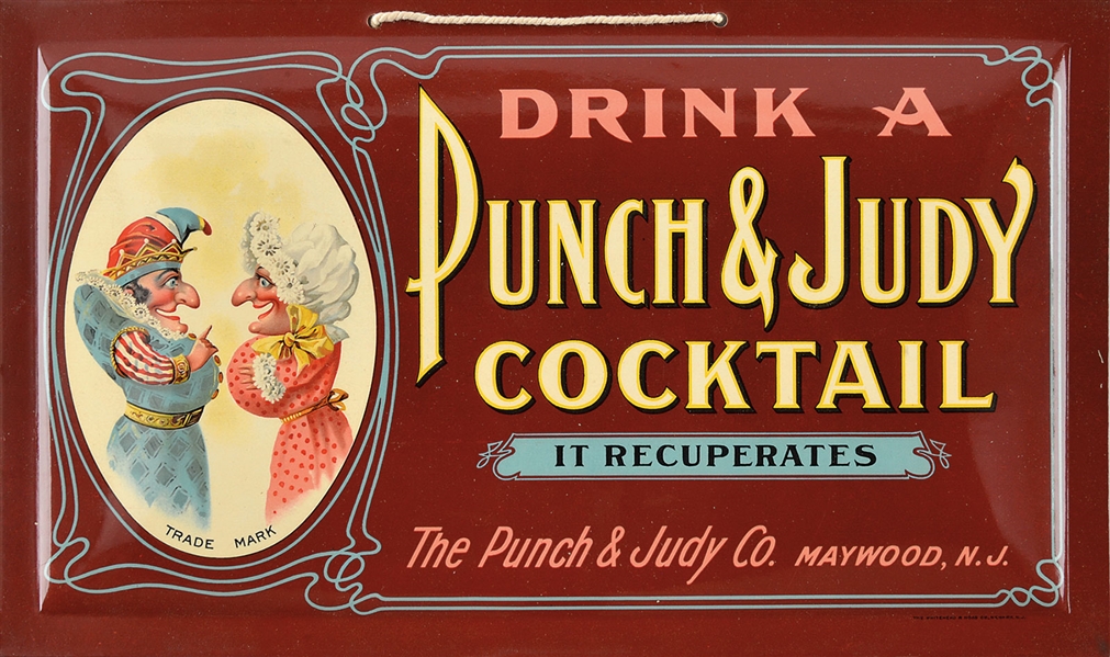 PUNCH & JUDY CELLULOID SIGN                                                                                                                                                                             