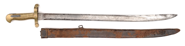 1855 VARIANT BAYONET IN CONFEDERATE SCABBARD                                                                                                                                                            