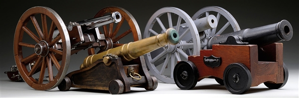 GROUP OF 73 SMALL DECORATIVE CANNON MODELS                                                                                                                                                              