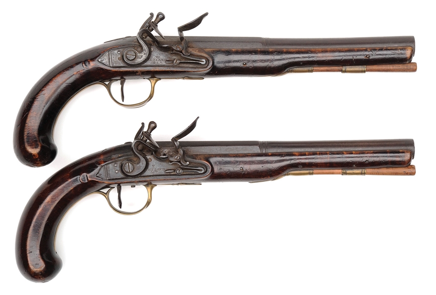 PR RESOR ATTRIBUTED UNSIGNED FLINTLOCK PISTOLS                                                                                                                                                          