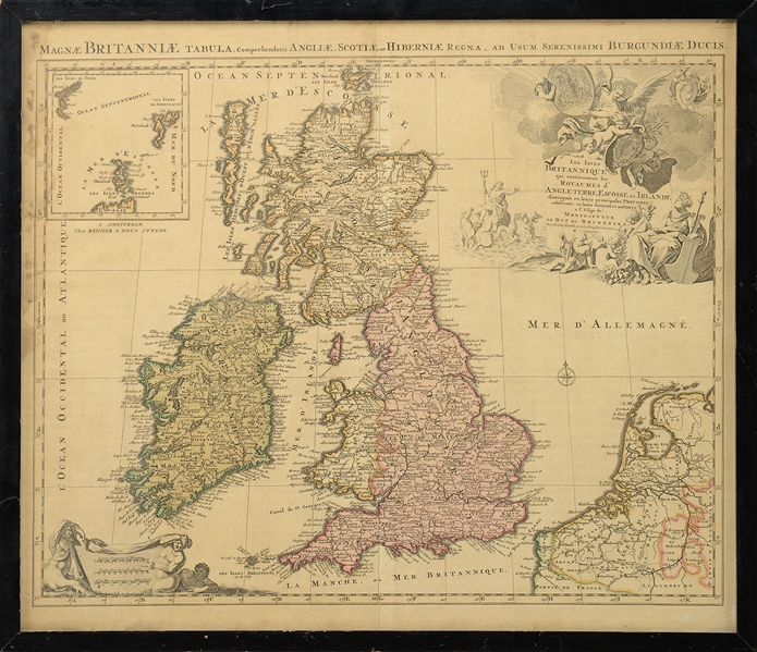 18TH C MAP OF ENGLAND                                                                                                                                                                                   