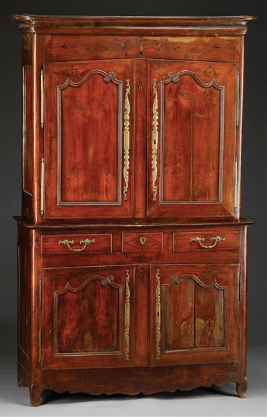 FRENCH DEAUX-CORPS CUPBOARD ON CABINET                                                                                                                                                                  