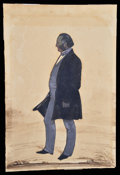 MIXED MEDIA SILHOUETTE OF MAN BY FREDERICK FIRTH                                                                                                                                                        