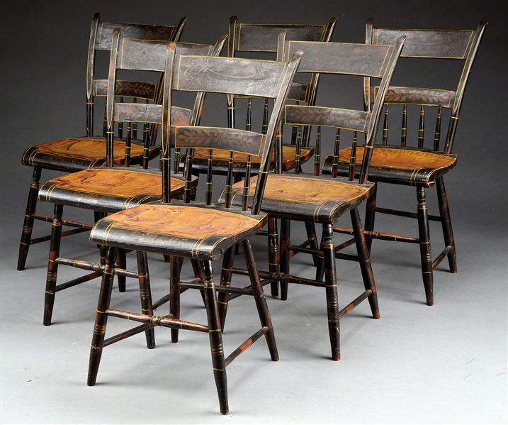 6-1/2 SPINDLE WINDSOR CHAIRS                                                                                                                                                                            