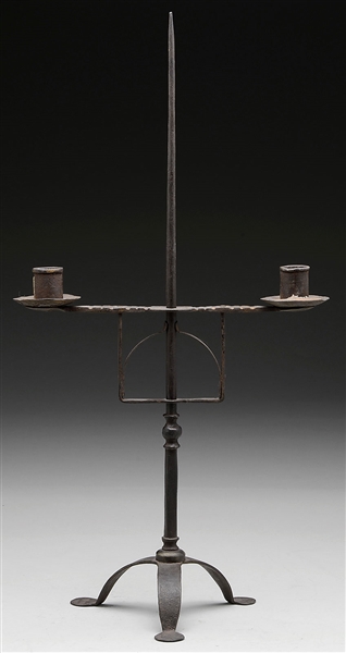 TABLETOP CANDLE STAND, IRON                                                                                                                                                                             