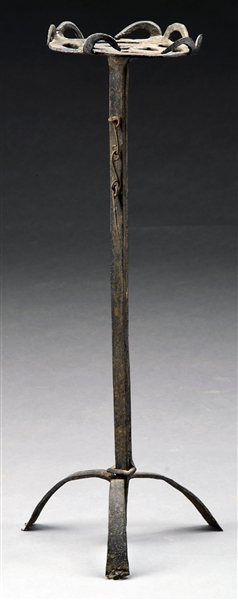 FORGED IRON 18TH C CRESSET STAND                                                                                                                                                                        