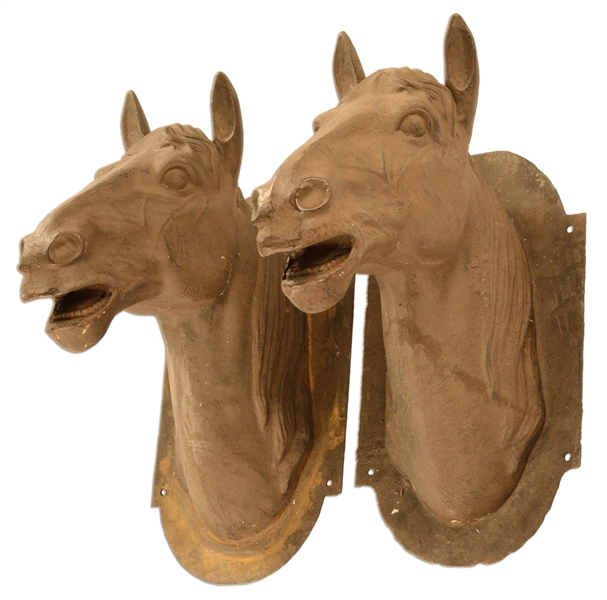 PR CAST IRON STABLE HORSE HEADS                                                                                                                                                                         