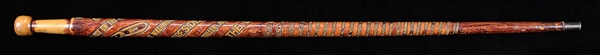 CARVED WOOD CANE                                                                                                                                                                                        