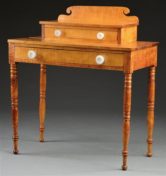 2 TIER CURLY MAPLE DRESSING TABLE                                                                                                                                                                       