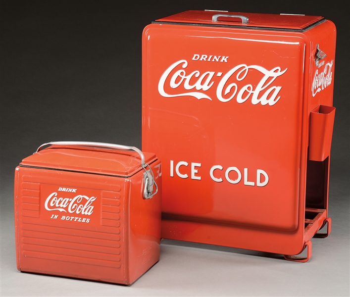 TWO COCA COLA COOLERS                                                                                                                                                                                   