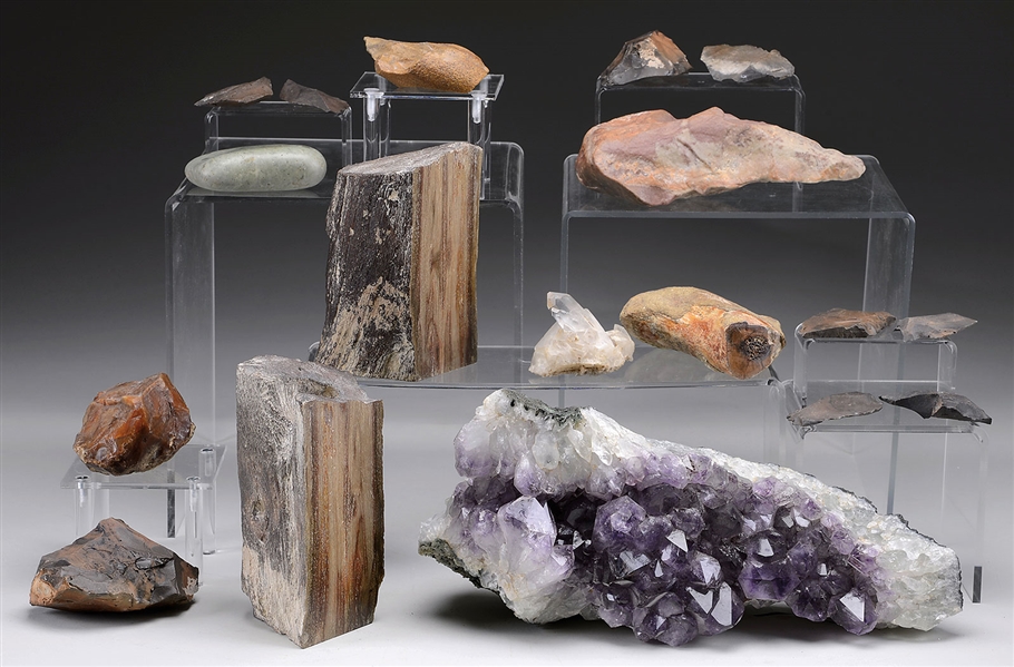 COLLECTION OF ROCKS & MINERALS                                                                                                                                                                          
