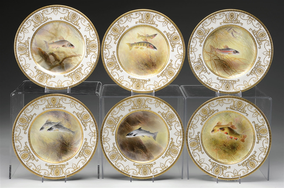 12 ROAYAL DOULTON HAND PAINTED PLATES                                                                                                                                                                   