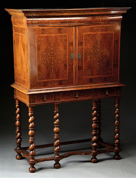 MARQUETRY CABINET ON FRAME VANGUARD STAND                                                                                                                                                               