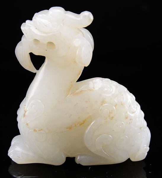 JADE CARVED PEBBLE OF DRAGON                                                                                                                                                                            