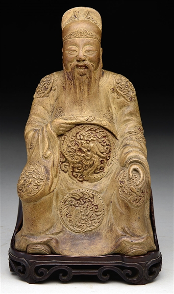 SEATED IMPERIAL FIGURE ON THROWN                                                                                                                                                                        