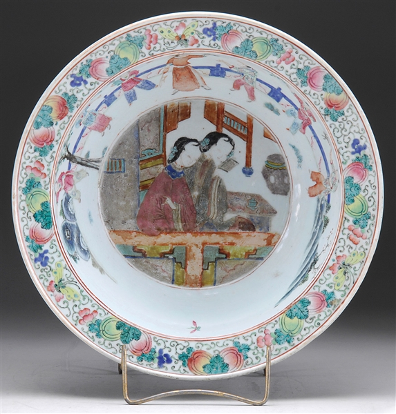 CHINESE FAMILLE ROSE WASH BASIN, LATE 18TH                                                                                                                                                              