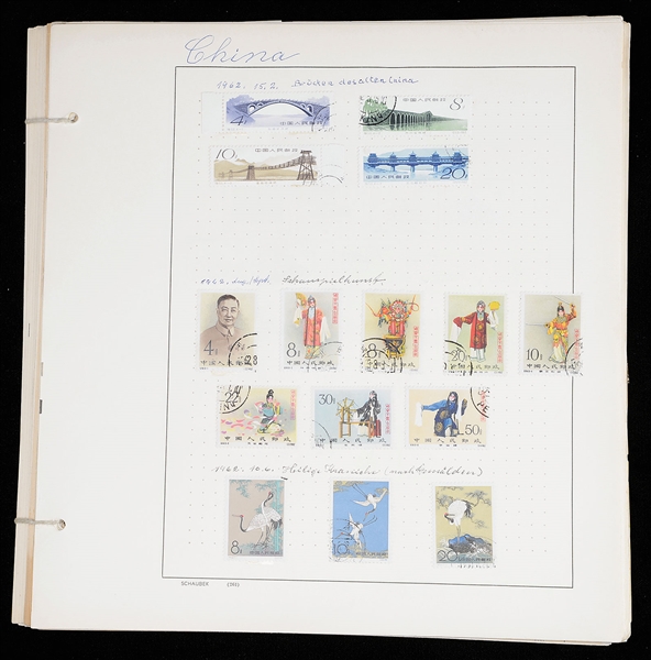 CHINESE STAMP ALBUM 350 STAMPS                                                                                                                                                                          