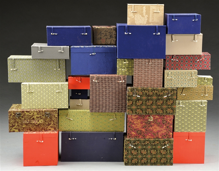 THIRTY ASSORTED DECORATIVE BOXES                                                                                                                                                                        