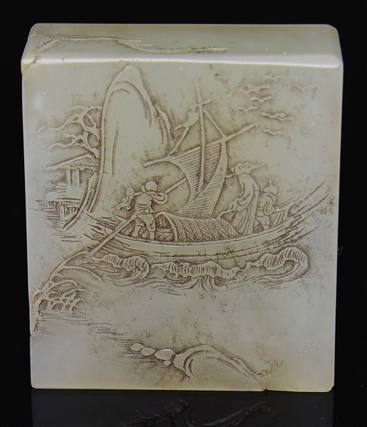JADE PAPERWEIGHT QING DYNASTY                                                                                                                                                                           