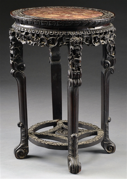 CHINESE CARVED HUANG HUALI WOOD TABLE                                                                                                                                                                   