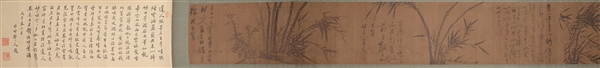 YUAN STYLE HANDSCROLL OF BAMBOO IN BOX                                                                                                                                                                  