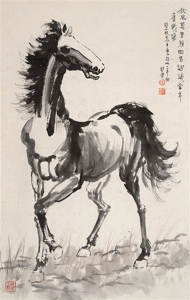 HANGING SCROLL, HORSE                                                                                                                                                                                   