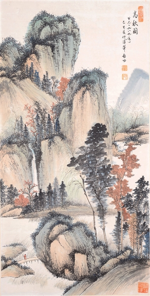 HANGING SCROLL BY QI GONG                                                                                                                                                                               