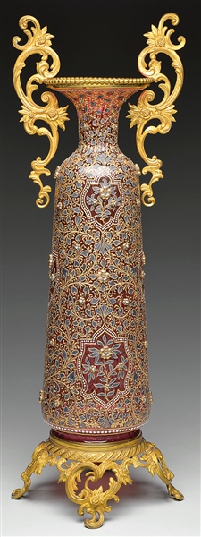 MOSER DECORATED VASE                                                                                                                                                                                    