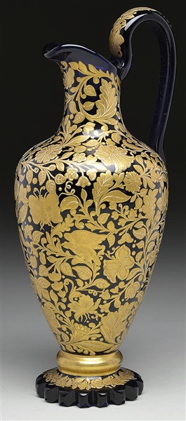 MOSER DECORATED EWER                                                                                                                                                                                    