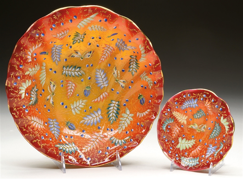 MOSER DECORATED SERVING BOWLS                                                                                                                                                                           