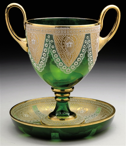MOSER DOILY-WORK LOVING CUP & BOWL                                                                                                                                                                      
