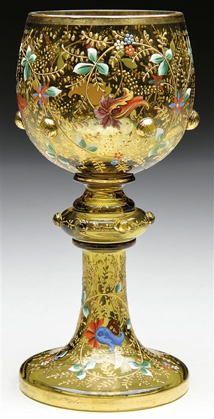 MOSER DECORATED GOBLET                                                                                                                                                                                  