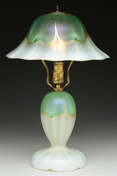 STEUBEN PULLED FEATHER TABLE LAMP                                                                                                                                                                       