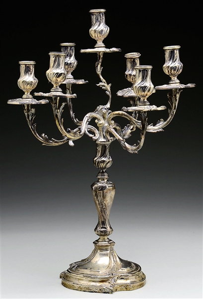FRENCH BEGEER SILVER CANDELABRA                                                                                                                                                                         