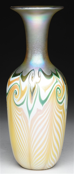 QUEZAL HOOKED FEATHER VASE                                                                                                                                                                              