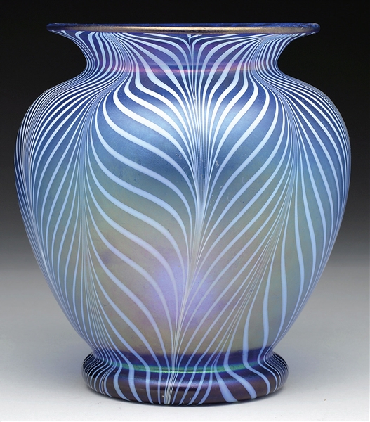 LG DURAND PULLED FEATHER VASE                                                                                                                                                                           