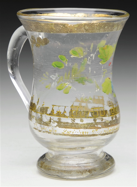 EARLY BLOWN GLASS GERMAN CUP                                                                                                                                                                            