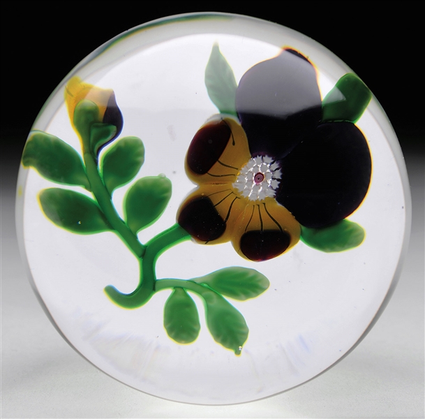 ANTIQUE BACCARAT TYPE III PANSY PAPERWEIGHT                                                                                                                                                             