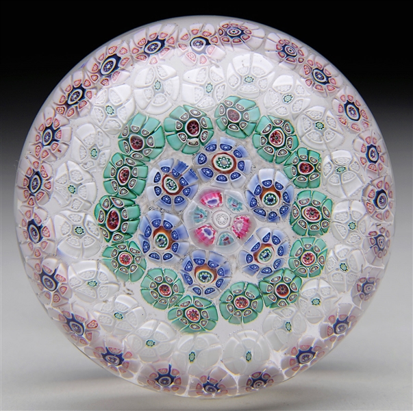 ANTIQUE NEW ENGLAND GLASS CO MILLEFIORI PAPERWEIGH                                                                                                                                                      