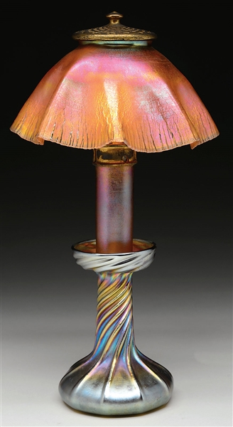 TIFFANY FAVRILE CANDLE LAMP                                                                                                                                                                             