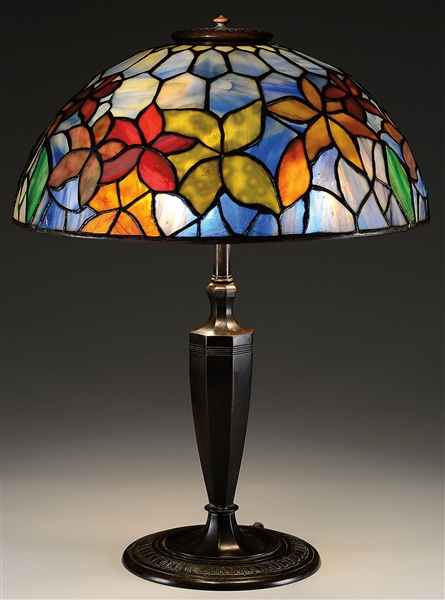 TIFFANY STUDIOS WOODBINE TABLE LAMP                                                                                                                                                                     