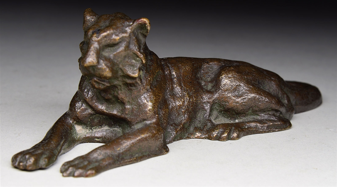 TIFFANY STUDIOS LIONESS PAPERWEIGHT                                                                                                                                                                     