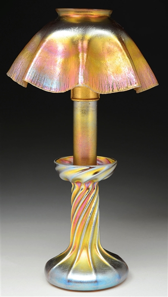 TIFFANY FAVRILE CANDLE LAMP                                                                                                                                                                             