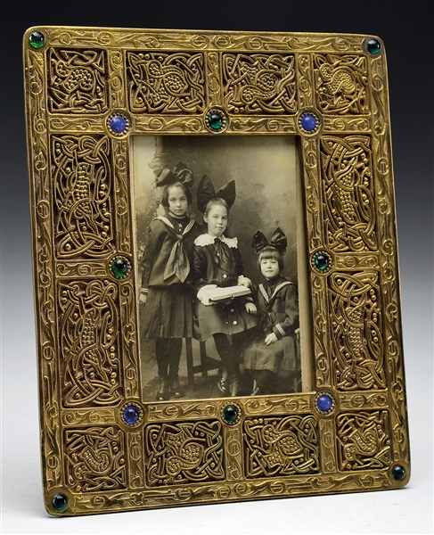 TIFFANY STUDIOS 9TH CENTURY PICTURE FRAME                                                                                                                                                               