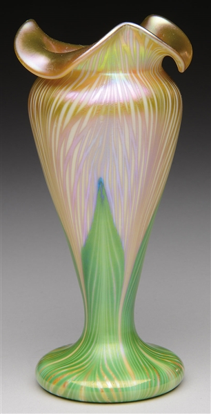 QUEZAL PULLED FEATHER VASE                                                                                                                                                                              