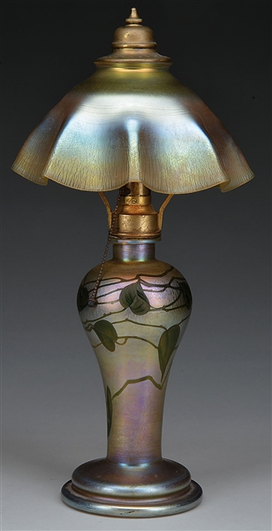 TIFFANY GOLD FAVRILE LAMP                                                                                                                                                                               