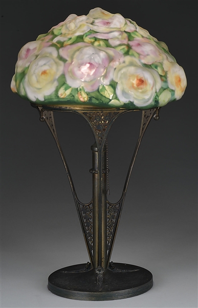 PAIRPOINT ROSE BOUQUET TABLE LAMP                                                                                                                                                                       
