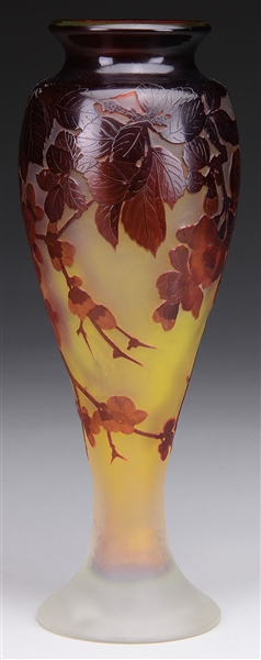 GALLE CAMEO GLASS VASE                                                                                                                                                                                  