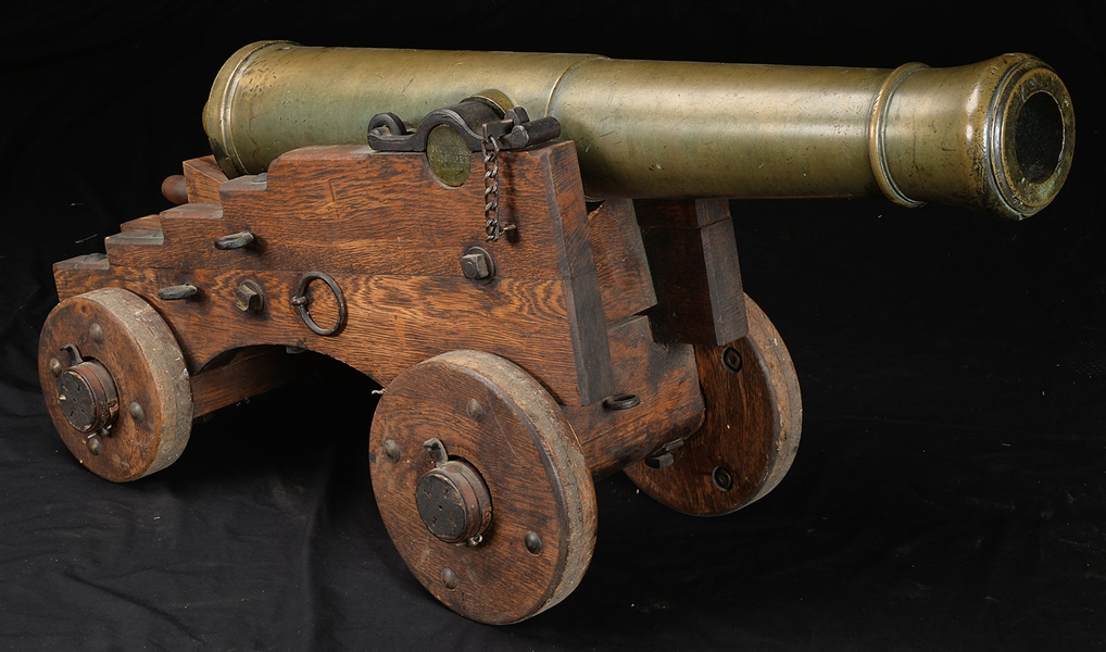 AMES BRONZE 1861 CANNON ON CARRIAGE                                                                                                                                                                     