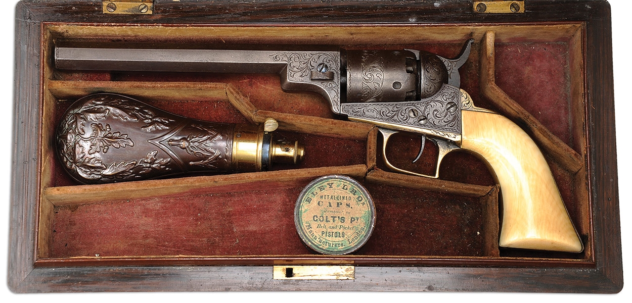 COLT BABY DRAGOON, ENG & CASED SN 9278                                                                                                                                                                  